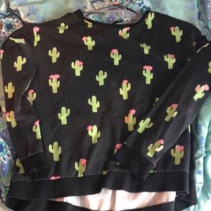 Cute cactus crew neck